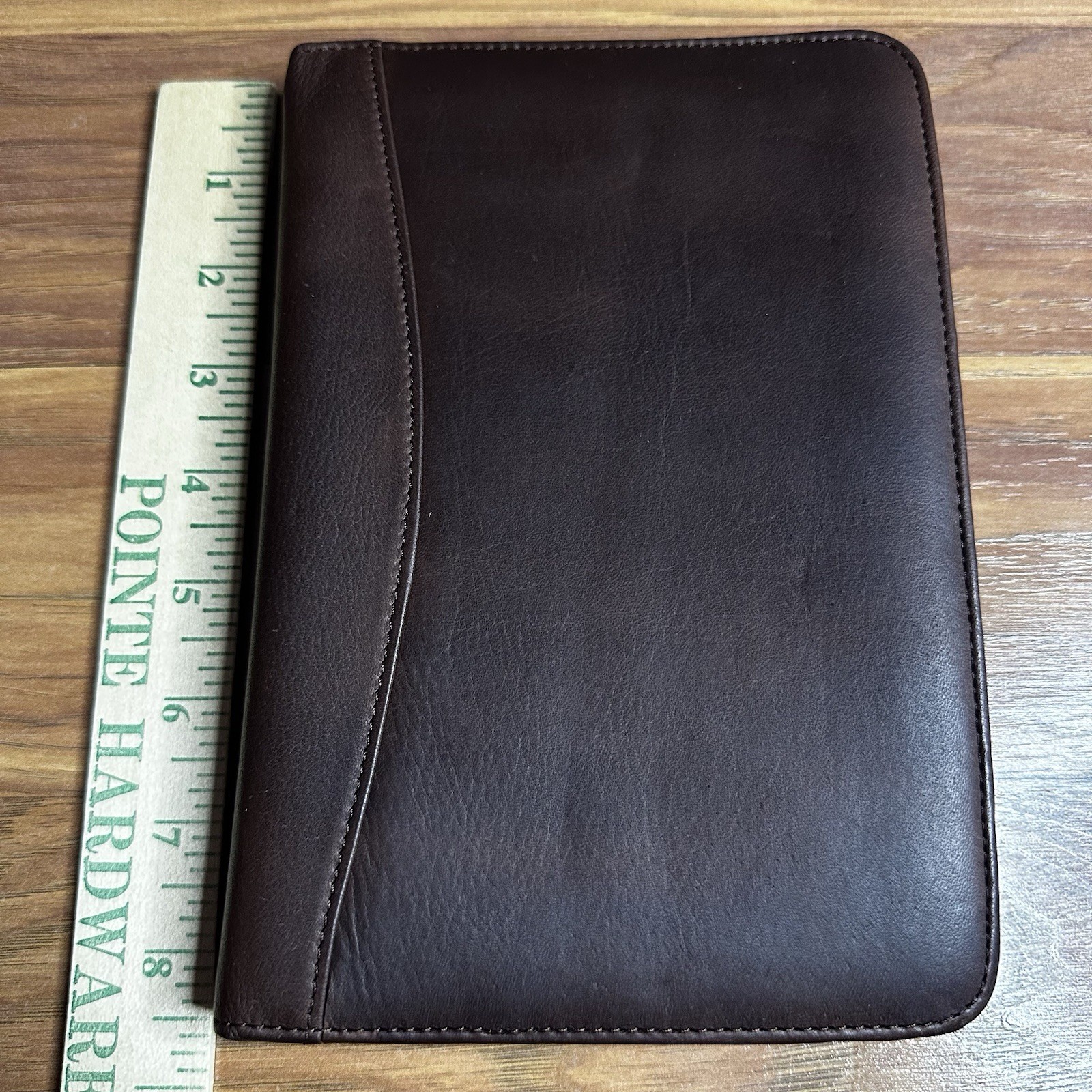 Vintage Boulder Ridge Brown Leather Portfolio Planner Executive Organizer Folder