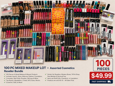 Huge 100 Piece Makeup Bundle Assorted Beauty Lot Lipstick Mascara NYX