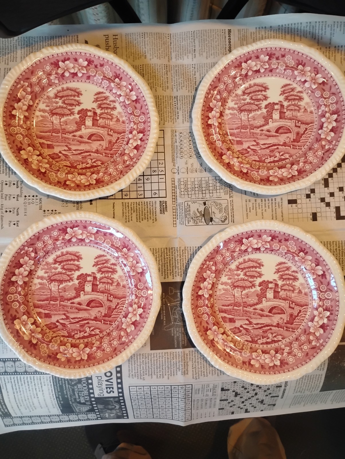 Spodes Tower Copeland England Dessert/ Fruit Plates Authenti