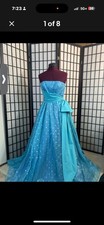 Vintage 1969 Mike Benet Teal Pokes Dot Prom/formal Dress Sz 2