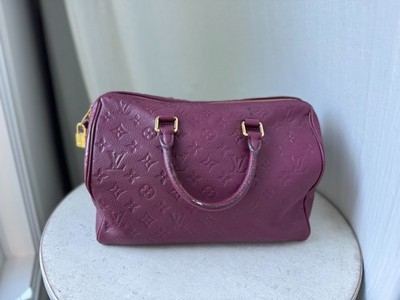 Louis Vuitton Speedy Bandoulière 25 in burgundy Monogram Empreinte leather