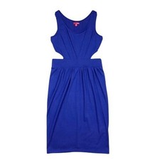 Bongo Bright Blue Sleeveless Cutout Bodycon Dress Size Small