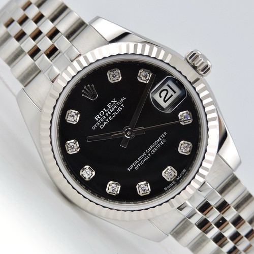 Rolex Datejust 178274 31mm Diamond Dial Fluted Jubilee 2017 Box & Papers