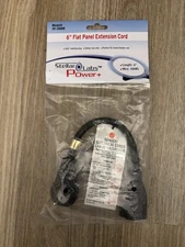 Stellar Labs 6" Flat Panel Extension Cord Model #28-20090 360 Rotating Plug NEW