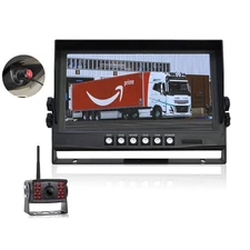 Digital Wireless 9" Split Screen Monitor DVR Reversing Camera for Trucks and RVs