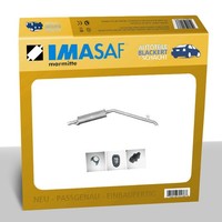 Imasaf ESD Auspuff Endtopf + Anbauteile für Fiat Panda 650 22KW 1980-1985