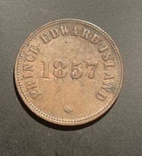 1857 1/2 Penny Prince Edward Island  Self Government and Free Trade 