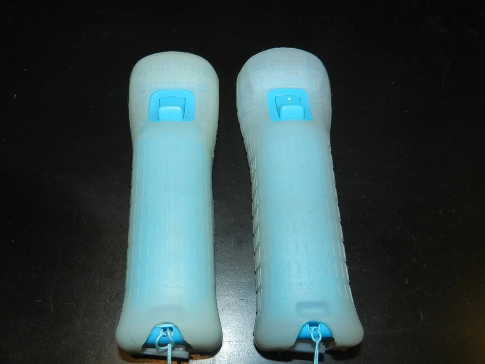 Lot of 2 Baby Blue 2 in 1 Motion Plus Remote Controller Nintendo Wii & Wii U - Image 2 of 2