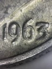 1963 D Roosevelt Silver Dime With Error