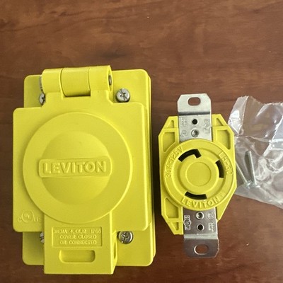LEVITON 69W47 30AMP 125V RECEPTACLE WITH WESTGUARD IP66 COVER INDUSTRIAL GRADE