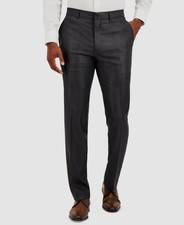 Kenneth Cole Reaction Men's Gray Slim Techni-Cole Suit Pants Size 32W-29L