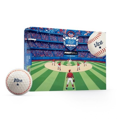 Vice Pro Plus Limited Edition ''FASTBALL'' Baseball Stitch Golf Balls-3 ball pack