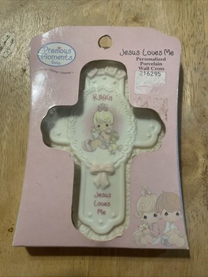 Precious Moments- JESUS LOVES ME-Personalized Cross Wall Hanging, Kayla