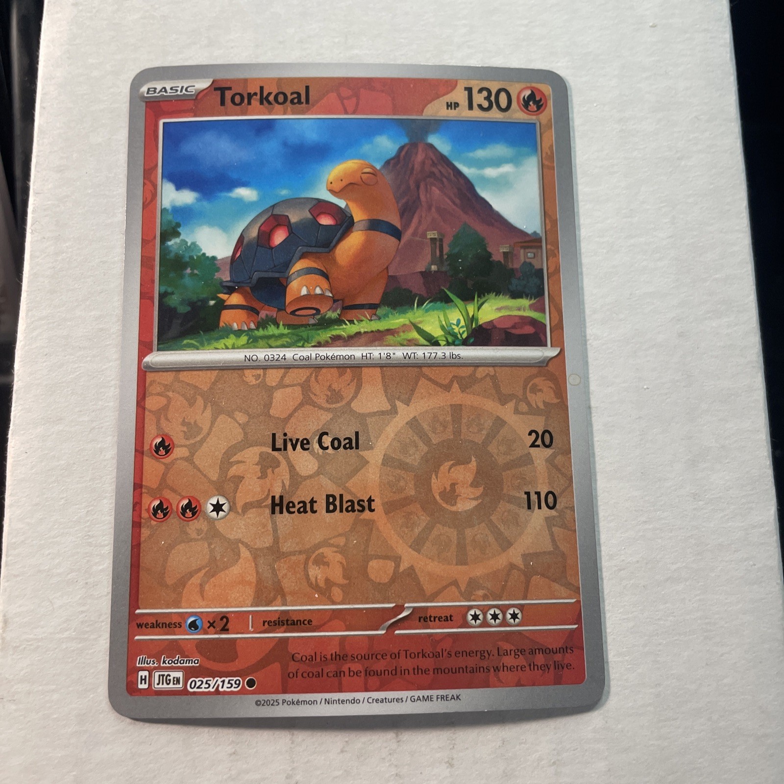Torkoal SV09: Journey Together #025/159 Common Reverse Holo Pokemon NM