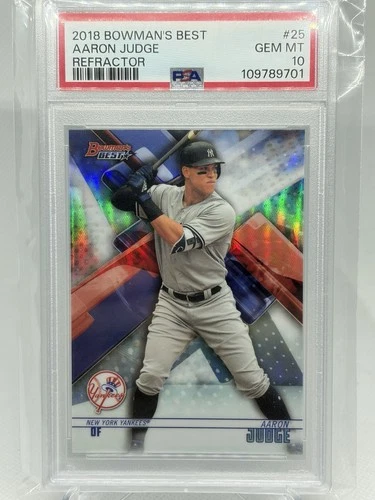 2018 Bowman's Best Power Producers Aaron Judge Refractor PSA 10 New York Yankees
