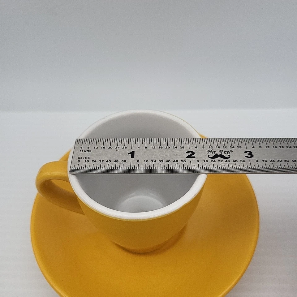 Taza y platillo espresso Imusa amarillo mostaza  Foto 2 de 4