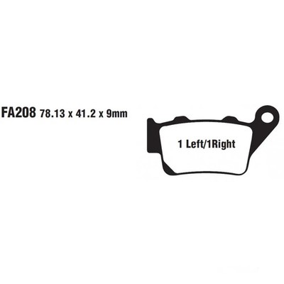 Bremsbeläge hinten Sinter MX-S EBC für KTM EXE 125 2T Supermoto Bj. 2000-2001