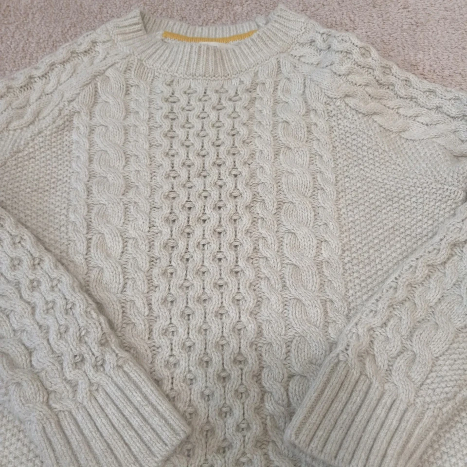 MINI PISO Niños Jóvenes Beige Pescador Suéter Informal Todos los Días Mezcla de Lana 6/6 Años Foto 2 de 4