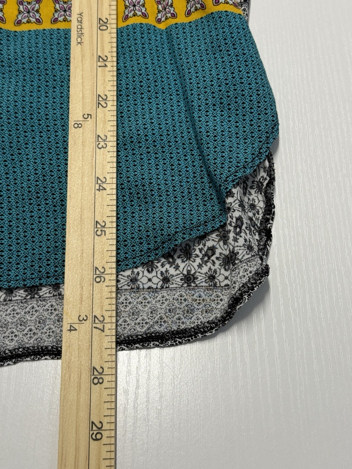 Calessa Medium 8/10 Button Up Colorblock Paisley … - image 10