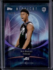 2025-26 Topps Midnight Ace Bailey RC Dusk Rookie #/75 Jazz