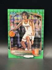 SHELTON HENDERSON 2025-26 BOWMAN CHROME U GREEN GEOMETRIC /99 1ST ROOKIE MIAMI