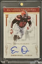 Emmanuel Ogbah 2016 National Treasures Gold Rookie Auto /10 Cleveland