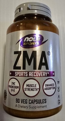 NOW Sports ZMA 90 Caps Zinc Magnesium Vitamin B6 Muscle Recovery Sleep 5/29 Exp