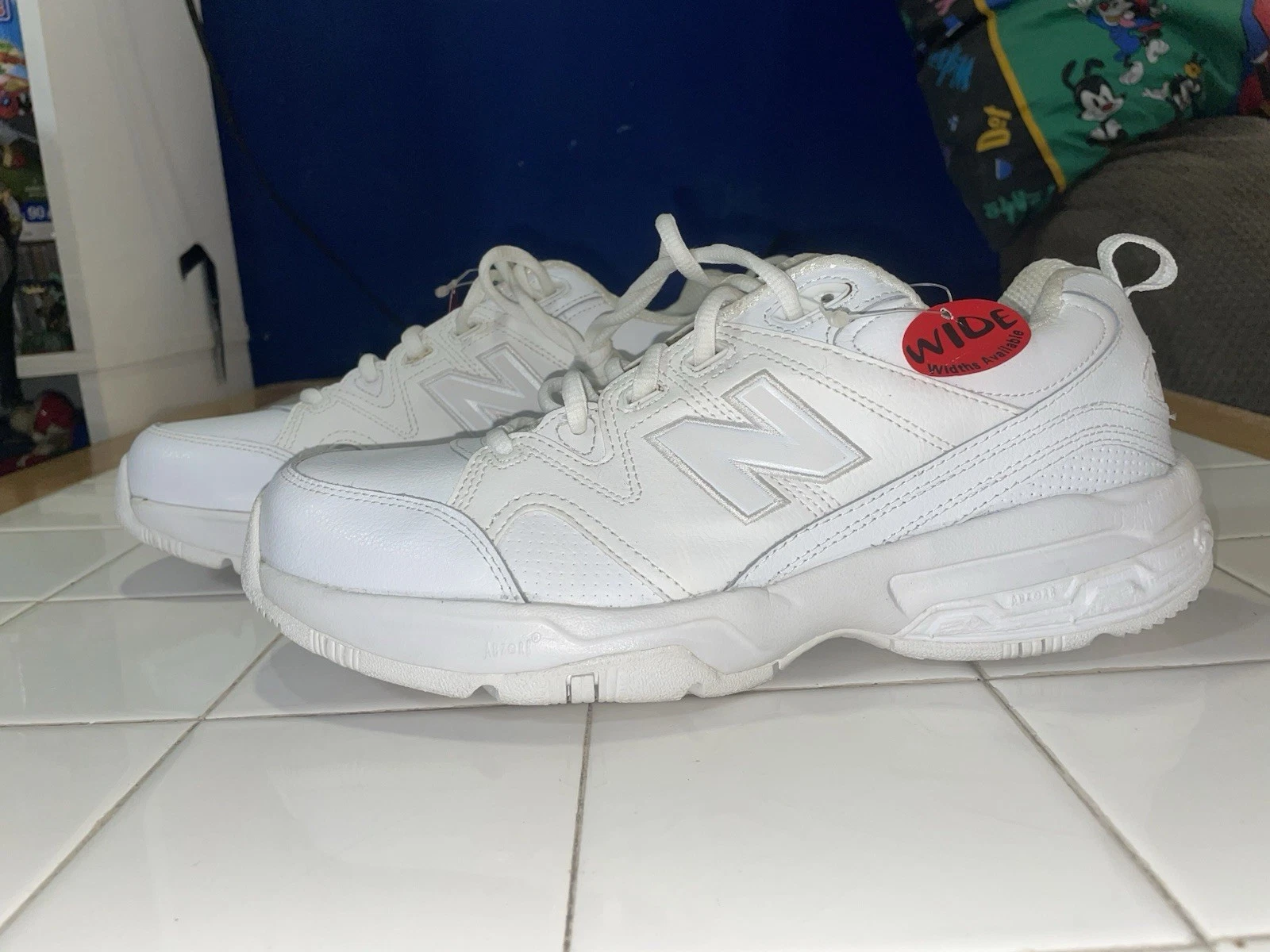 Scarpe Cross Training New Balance 609 Uomo 11 Sneakers Atletiche Papà Tutte Bianche