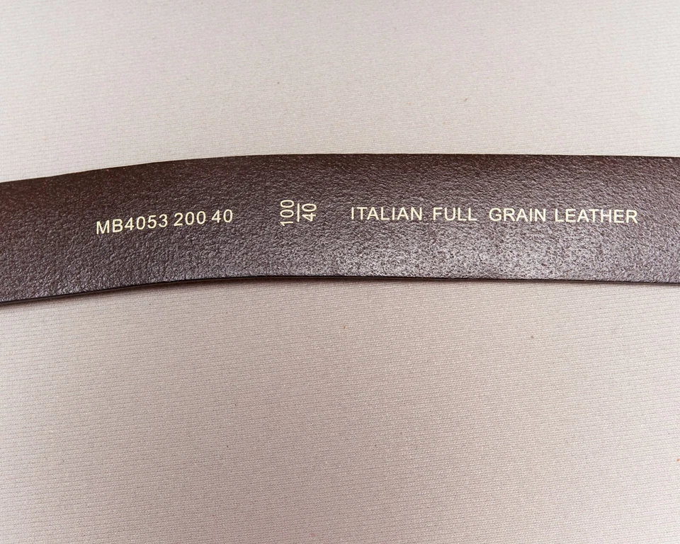 Cinturón Fossil Hombre 40 Marrón Cuero Italiano Hebilla Plateada Grano Completo 1.5" Ancho Foto 3 de 4