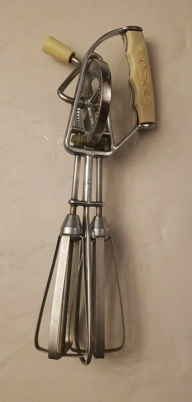 Vintage Maynard Hand Mixer Egg Beater Cream Handle eBay