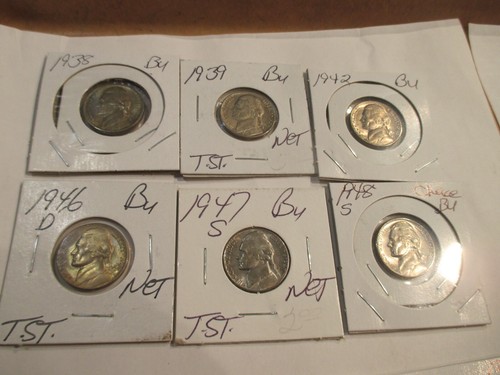 36 Different BU & Proof Jefferson Nickels Starting 1938