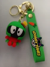 MARVIN THE MARTIAN KEYCHAIN 3D PVC WITH RUBBER HANDLE AND CLIP-NEXT DAY SHIPPING