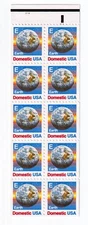 STAMP US SCOTT 2282a from BK157 "Earth & ' E '" 25 CENT 1988 MNH BP OF 10 W/PB#