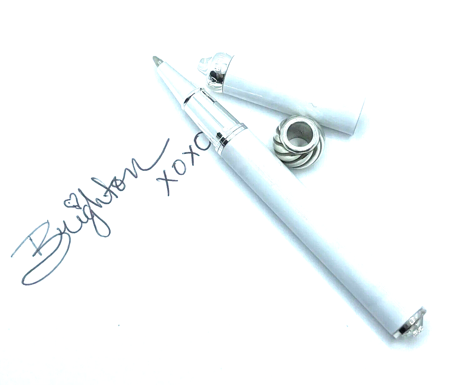Brighton Pen Pal White Pen Plus Interchangeable Bead Crystal Colorful Works NWOT eBay