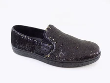 INC FLASHH BLACK Mens Size 7.5M GOLD SEQUIN Loafers & Slip Ons Shoes