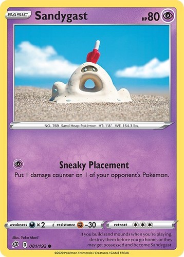SandygastPokemon TCG Card 081/192