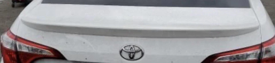 14-19 Toyota Corolla Sedan Trunk Lid Spoiler Wing - White color, “ONLY SPOILER” - Image 2 of 2