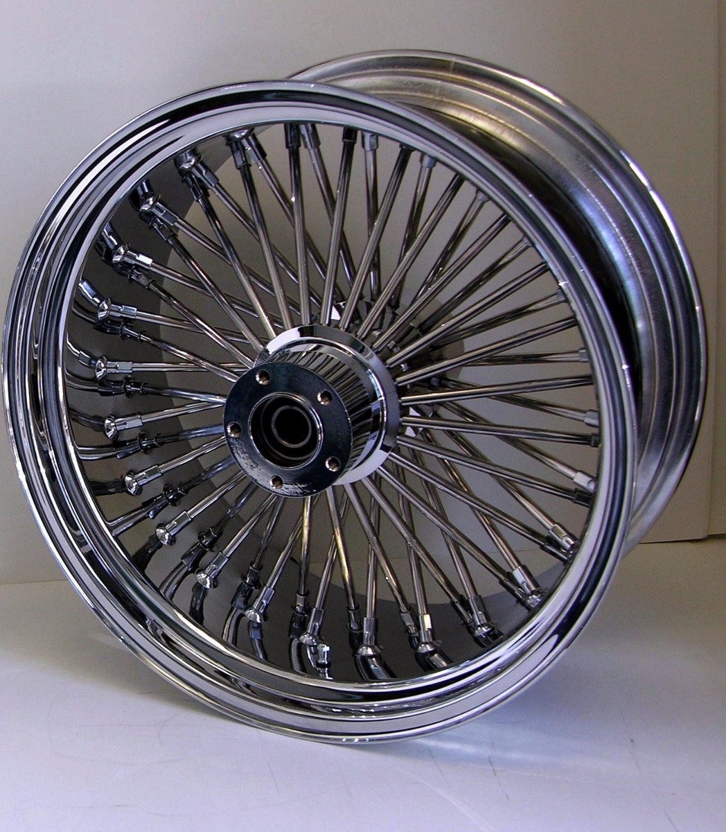 DNA 18x8.5 CHROME MAMMOTH 52 FAT SPOKE WHEEL 240/250/260 TIRE