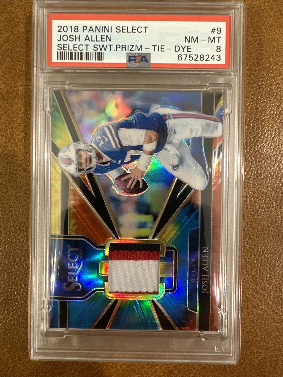 Josh Allen Panini Select Select Swatches Prizm #9 Tie-Dye
