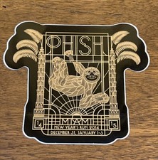 Vintage OFFICIAL Phish Sticker Miami Florida New Years Eve Run 2014 Sloth NYE