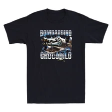 Italian Brainrot Bombardino Crocodilo Funny Crocodile Meme Retro Men's T-Shirt
