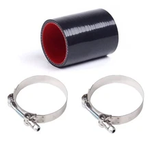 2.5" 3-PLY STRAIGHT TURBO/INTAKE/INTERCOOLER PIPING SILICONE HOSE +CLAMP