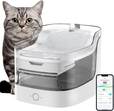 Lefant Intelligenter Katzenbrunnen, Wasserbrunnen mit App 8 Filtrationsschichten