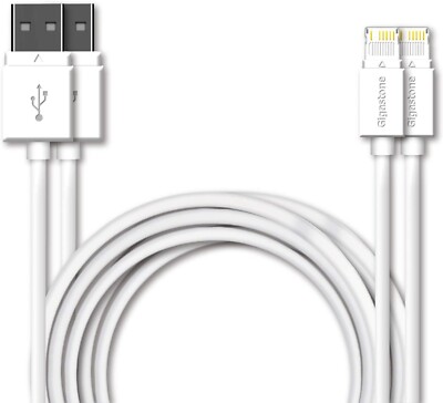Gigastone 3ft 2-Pack Charging Cable for Lightning Devices, 12W 5V(MFi-Certified)