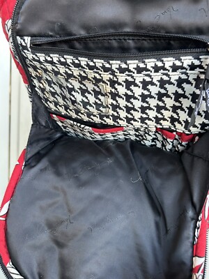 VERA BRADLEY Quilted Cotton Iconic Red Black White Backpack  display picture 2