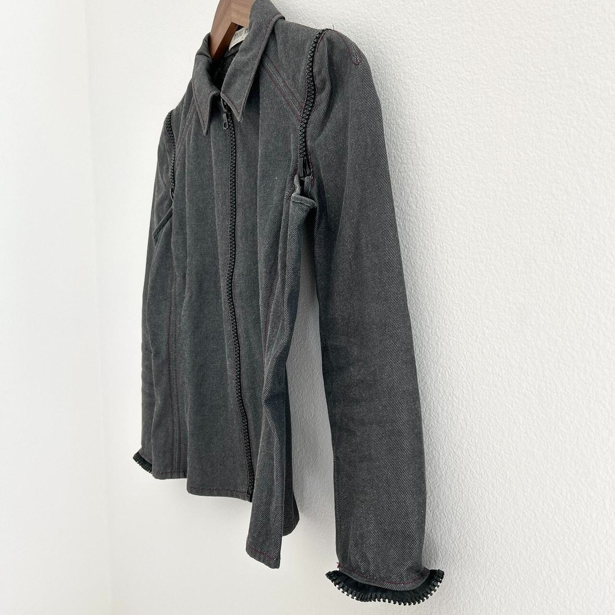 Vintage Miu Miu 2000s Archive Denim Zipper Detail Jacket Vintage Miu Miu 2000s Archive Denim Zipper Detail Jacket