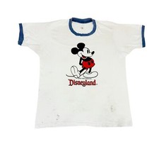 Vintage Mickey Mouse Walt Disney Ringer T-Shirt Large Classic