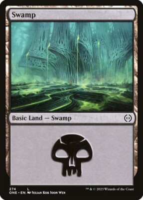 MTG Phyrexia All Will Be One *FOIL* L Swamp #274 PLAYSET 4x x4