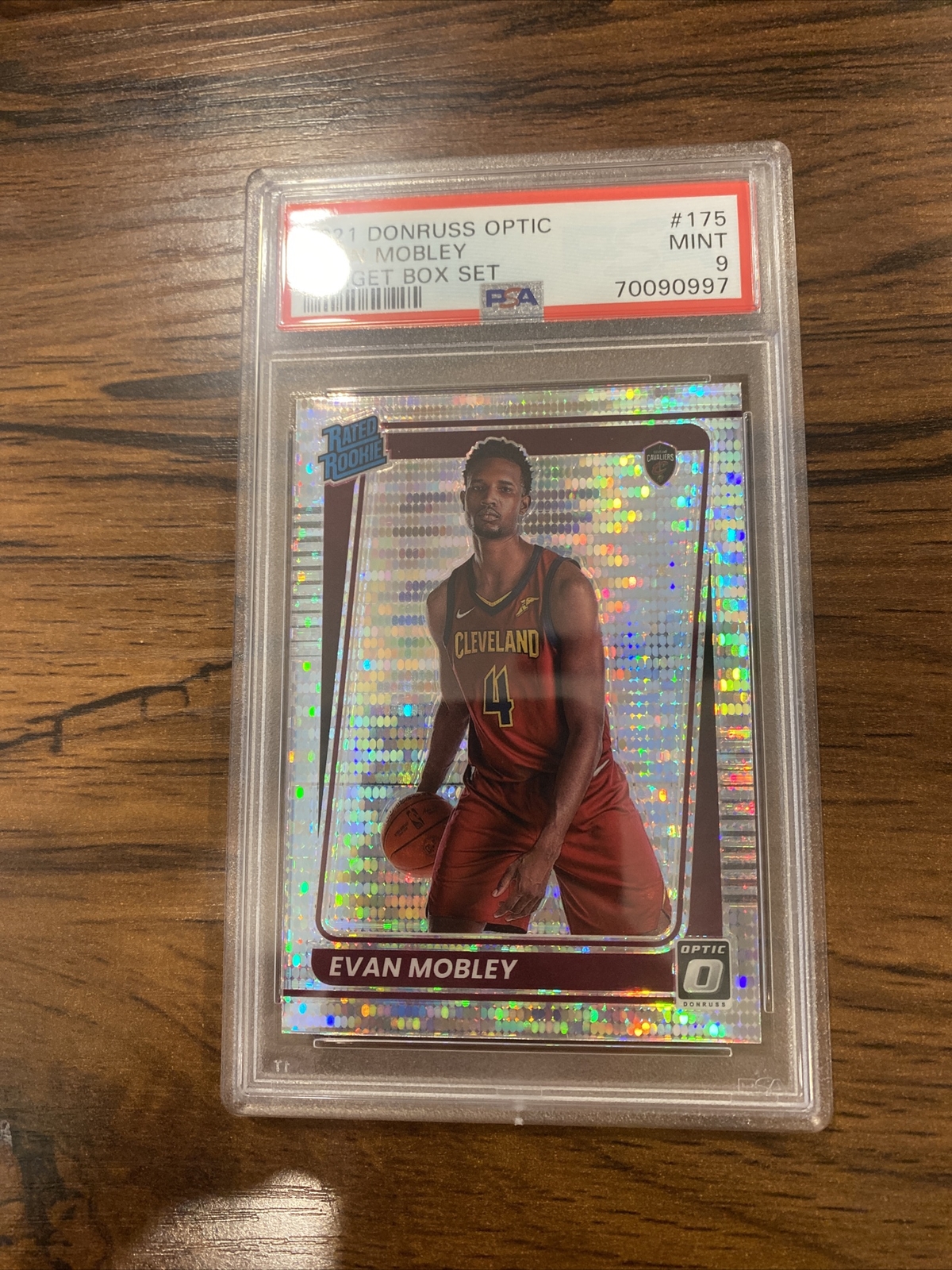 2021-22 Donruss Optic Silver Pulsar Evan Mobley RC Target Box Set #175 PSA 9