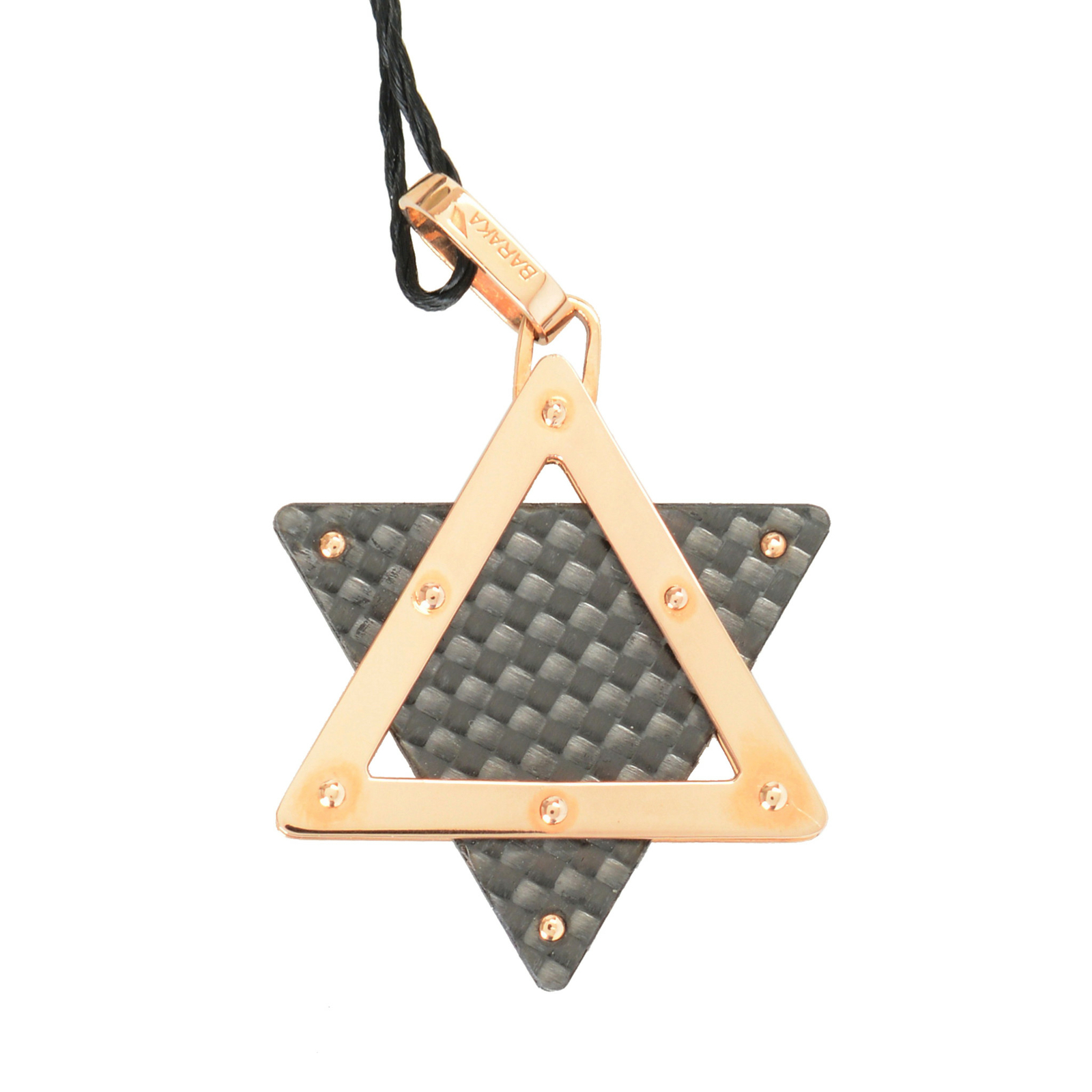 Подвеска BARAKA Mens ST291121ROC0000000 из розового Золота и углеродного Волокна в виде Звезды Давида 551390₽